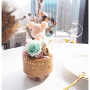 香薰熊仔永生花音樂盒禮盒套裝