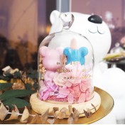 情侶/結婚熊仔永生花玻璃罩工作坊